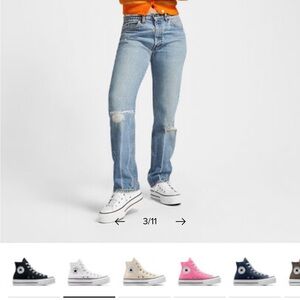 Converse high top platform shoes